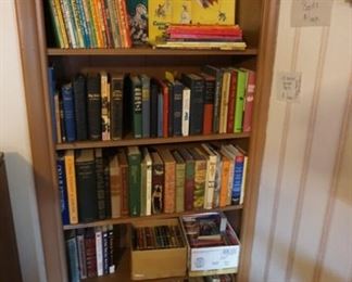 books and kids books (bookcase is built in)