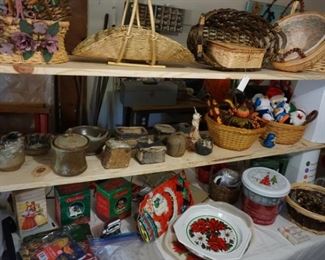 pottery, baskets, Christmas
