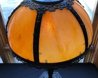 Antique Slag Glass Lamp