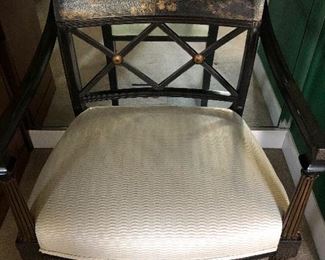 Pair Interior Craft Chinoiserie Arm Chairs 