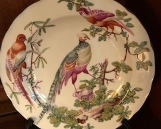 Pair Mottaheda Pheasant Birds Plates 