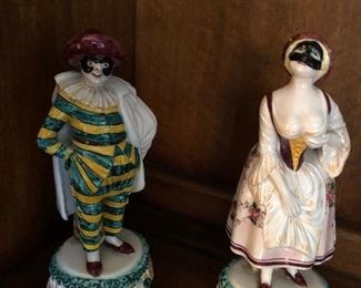 Pair Carnival Figures,  G Brouwer, 19th Century 