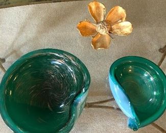 Murano Mica Ashtrays 