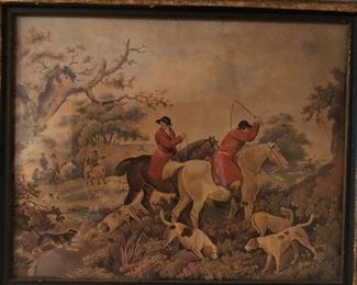 Framed Hunting Scene 