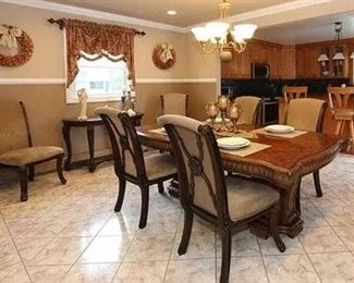 dining table, chairs, side table