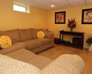 sectional with sideboard table