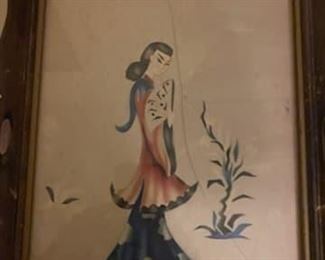 vintage Asian artwork