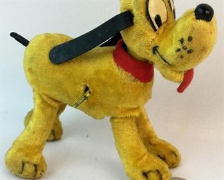 Vintage 1930's Linemar Marx Wind-up Mohair Walking Walt Disney's Pluto w/ Moving Head WORKS