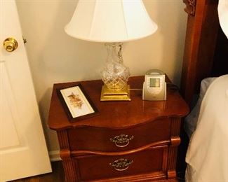 Pair of Lexington cherrywood 2 drawer nightstands