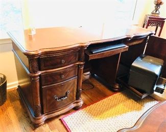 Havertys console computer printer desk with keys