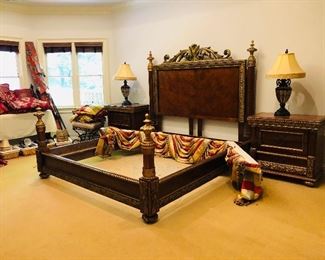 King headboard, footboard and rails