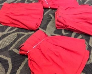 APB019 Thirteen Bright Red Table Skirts