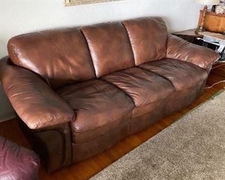 Superb creations brown leather couch