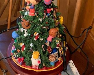 The peanuts Christmas collectible music tree