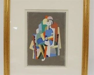 1031 GEORGES VALMIER POCHDIR STENCIL, IMAGE SIZE 6 1/4 IN X 5 1/2 IN