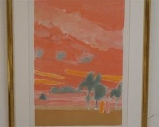 1056 BERNARD CATHELIN LITHOGRAPH SIGNED, NUMBERED 17 OF 175, IMAGE SIZE 21 IN X 29 1/2 IN,, OVERALL 30 1/2 IN X 39 1/2 IN.