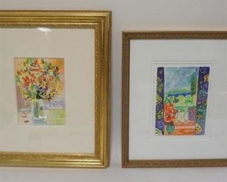 1078 J. ALLIMANN WATER COLORS, 2 SIGNED.