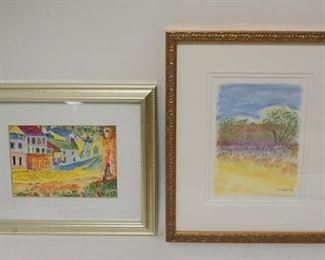 1079 J. ALLIMANN WATER COLOR AND PASTEL SIGNED.