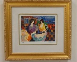 1087 TARKAY HAND SIGNED AND NUMBERED SERIGRAPH, TITLED *INTIMATE MOMENTS IV* 229/350. IMAGE SIZE 11 IN X 9 IN., OVERALL DIMENSIONS 19 3/4 IN X 17 3/4 IN.