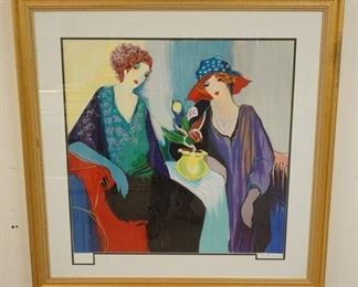 1090 TARKAY HAND SIGNED AND NUMBERED SERIGRAPH, TITLED * BLUE HAT * 341/350. IMAGE SIZE 32 IN X 31 1/4 IN., OVERALL DIMENSIONS 44 1/2 IN X 44 1/2 IN.