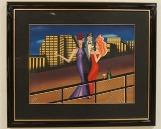 1095 ART DECO PRINT ARTIST PROOF SIGNED. IMAGE SIZE 27 1/2 X 20 3/4 IN., OVERALL DIMENSIONS 40 1/4 IN X 34 IN.