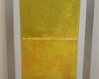 1096 LARGE LITHO IN THE MANOR OF MARK ROTNKO. IMAGE SIZE 29 3/4 IN X 52 IN., OVERALL SIZE 35 3/4 IN X 58 IN.