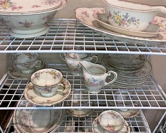  58 pieces of KPM Royal Ivory "Yale" floral china