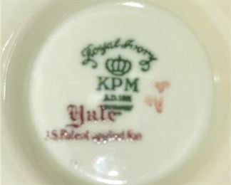  KPM Royal Ivory "Yale" floral china