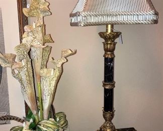 One of two matching lamps