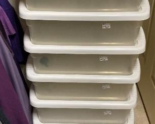 Lidded containers - great for shoes, crafts, or whatever!