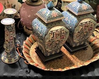 Matching candlesticks and urns