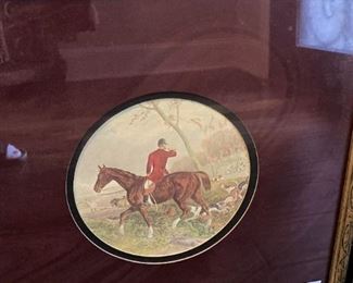 Small hunt scene - framed and matted