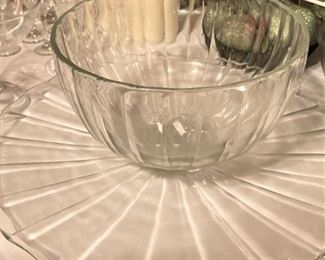 Large punch bowl and under-plate