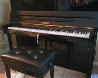 Hoffman Upright Piano with Climate Regulator and Bench