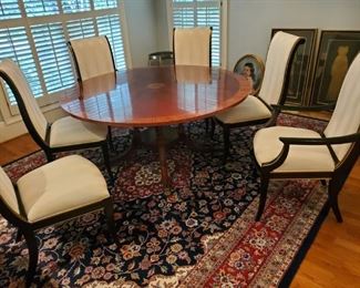 60" Round Savannah Collection by Hickory White 2 arm chairs, 4 side chairs