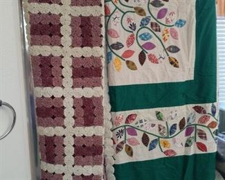 2 hand made quilts