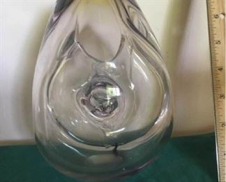 035D Worcester Glassworks Signed Vase