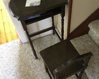 Child's desk. Perfect for home schooling. Old wooden 