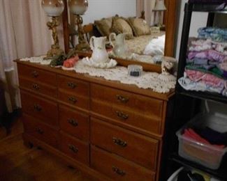 nine drawer dresser with mirror