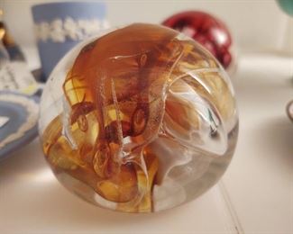 Very good condition signed Lonsway paperweight