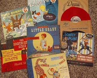 Excellent condition vintage children's records late 40s, early 50s
