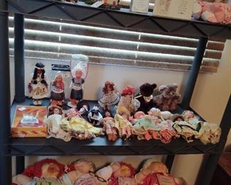 Cabbage patch and other vintage babies and dolls