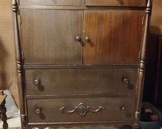 Fun antique twenties cabinet dresser