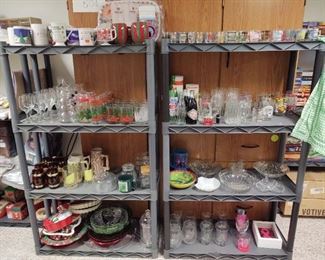 Shot glass collection, novelty glasses, other serving items