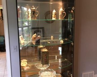 Pair of beautiful lighted display cabinets