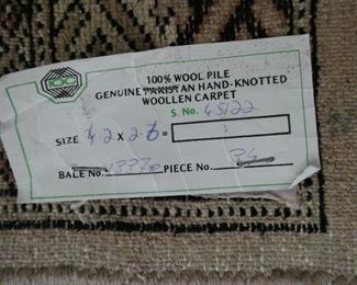 Pakistan hand knotted rug