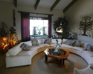 Wonderful large circular sofa (sold)  coffee table available