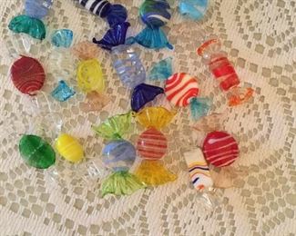 Pretty Murano style glass wrapped candies 
