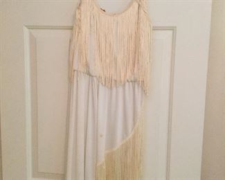 Vintage fringed flapper dress
