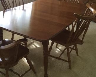 Maple table with 4 chairs 